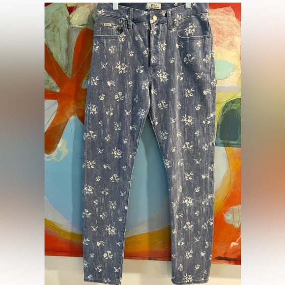 Ralph Lauren Denim - Polo Ralph Lauren Woman’s Jean Size 27 Blue White Floral High Rise Slim Callen